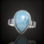 Larimár ezüst gyűrű