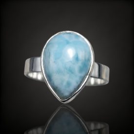 Larimár ezüst gyűrű
