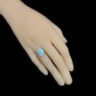 Larimár ezüst gyűrű