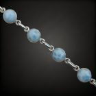 Larimár ezüst karkötő
