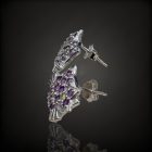 Ametiszt olivin ezüst fülbevaló