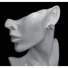 Ametiszt olivin ezüst fülbevaló