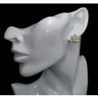 Olivin zafír ezüst fülbevaló