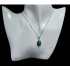 Malachit ezüst medál