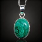 Malachit ezüst medál
