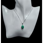 Malachit ezüst medál