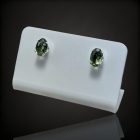 Moldavit ezüst fülbevaló