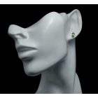 Moldavit ezüst fülbevaló