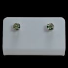 Moldavit ezüst fülbevaló