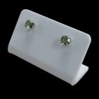 Moldavit ezüst fülbevaló