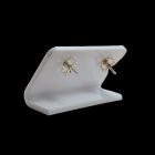 Moldavit ezüst fülbevaló