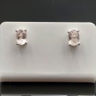 Morganit ezüst fülbevaló