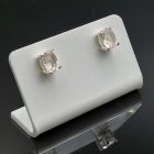 Morganit ezüst fülbevaló