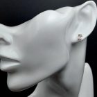 Morganit ezüst fülbevaló