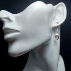 Morganit ezüst fülbevaló