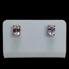 Morganit ezüst fülbevaló