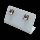 Morganit ezüst fülbevaló