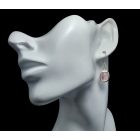 Morganit ezüst fülbevaló