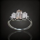 Morganit ezüst gyűrű