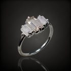 Morganit ezüst gyűrű