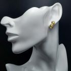 Olivin ezüst fülbevaló