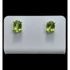 Olivin ezüst fülbevaló