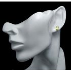 Olivin ezüst fülbevaló