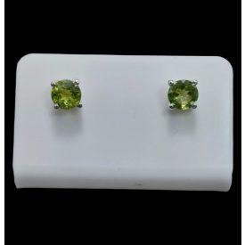 Olivin ezüst fülbevaló