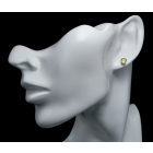 Olivin ezüst fülbevaló