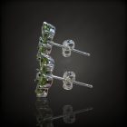 Olivin ezüst fülbevaló