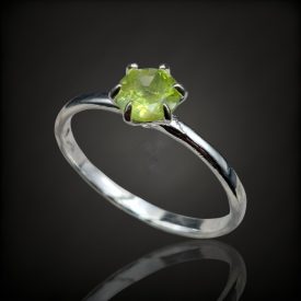 Olivin ezüst gyűrű