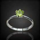 Olivin ezüst gyűrű