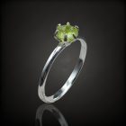 Olivin ezüst gyűrű