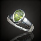 Olivin ezüst gyűrű