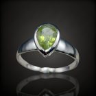 Olivin ezüst gyűrű