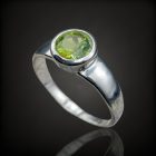Olivin ezüst gyűrű