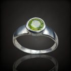 Olivin ezüst gyűrű