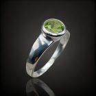 Olivin ezüst gyűrű