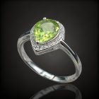 Olivin ezüst gyűrű