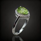 Olivin ezüst gyűrű