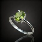 Olivin ezüst gyűrű