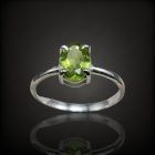 Olivin ezüst gyűrű