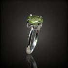 Olivin ezüst gyűrű