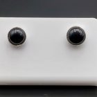 Ónix ezüst fülbevaló