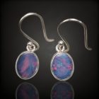 Opál ezüst fülbevaló