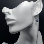 Opál ezüst fülbevaló