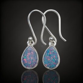 opál ezüst fülbevaló