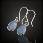 opál ezüst fülbevaló