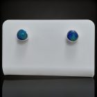 Opál ezüst fülbevaló