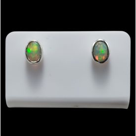 Opál ezüst fülbevaló